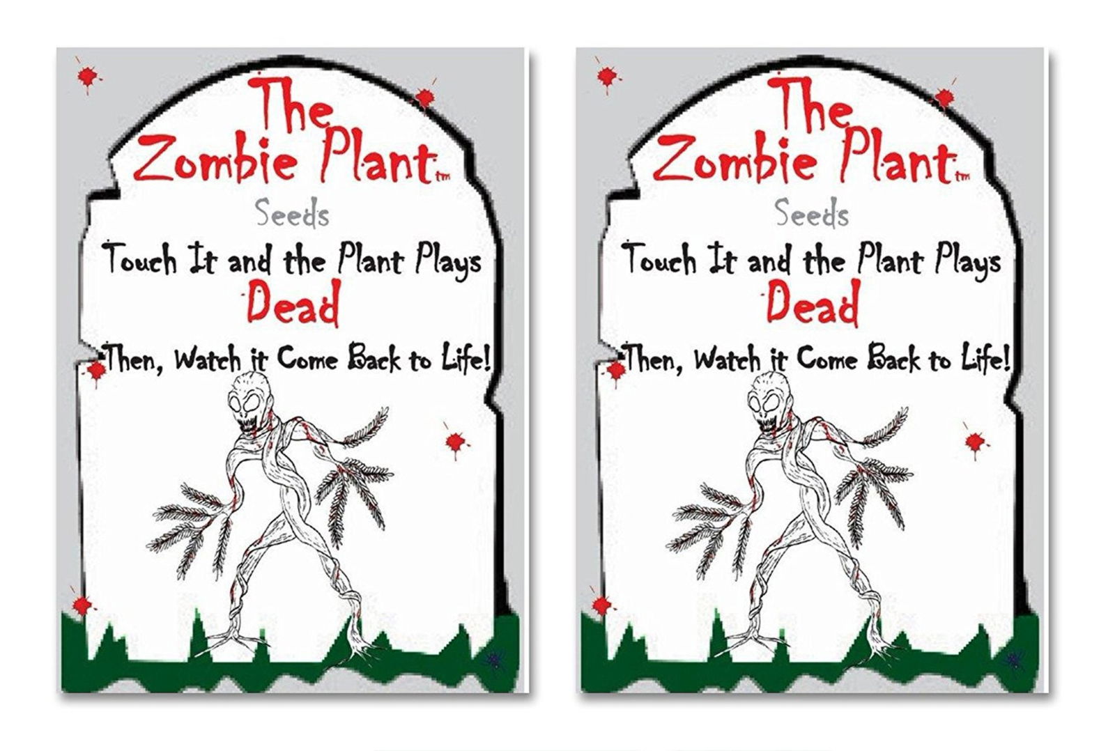 plant the seeds and watch them grow Zombie Plant Seed Packets (2-Pack) – Grow a Plant That Plays Dead When Touched!
