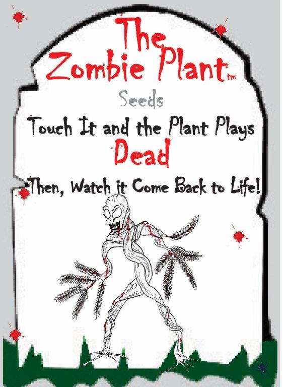 Wholesale - Zombie Plant Seed Packets - Clip Strip of 12 Your Customers Can Grow The Zombie Plant and Watch it (Play Dead) When They Touch it! TickleMe Plant Company, Inc