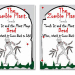 ZOMBIE PLANT Seed Packets (2) - (It "PLAYS DEAD" when you Touch It!) Great Zombie Party Giveaway! TickleMe Plant Company, Inc