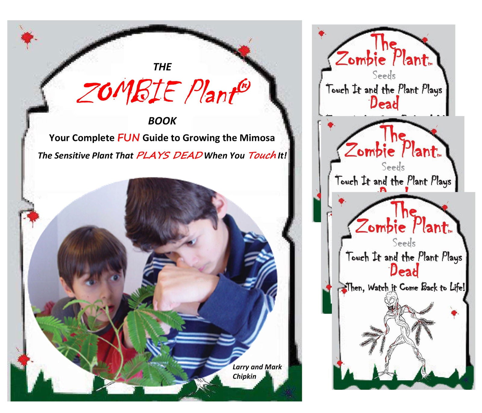 Zombie Plant book with 3 packets of zombie plant seeds TickleMe Plant Company, Inc